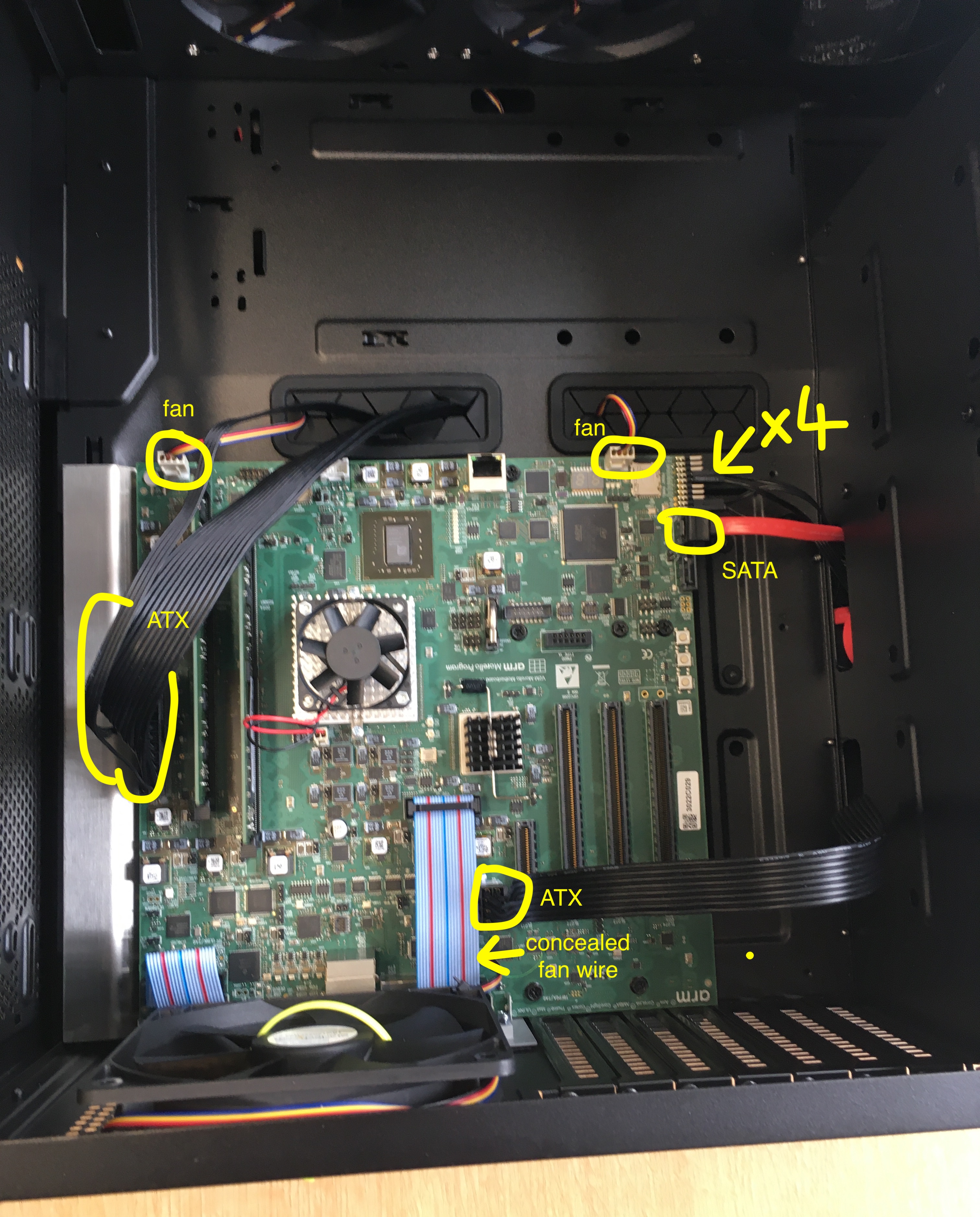 Wires to be disconnected from motherboard